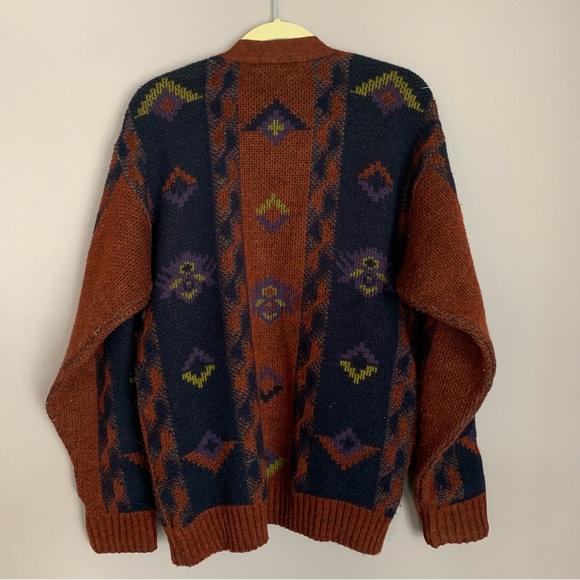 Vintage Aztec pattern cardigan size M - Picture 2 of 5